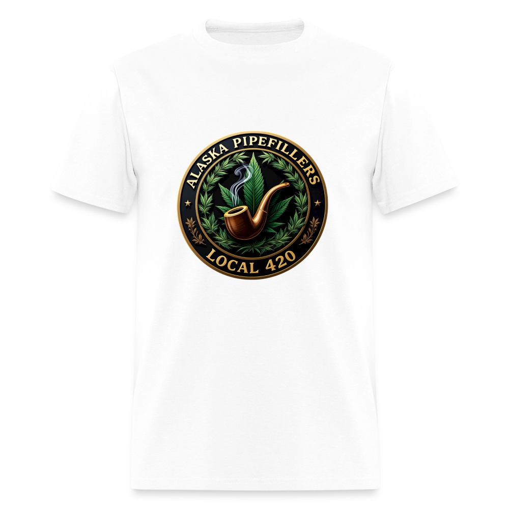 ALASKA PIPEFILLERS LOCAL 420 Men's T-Shirt - white