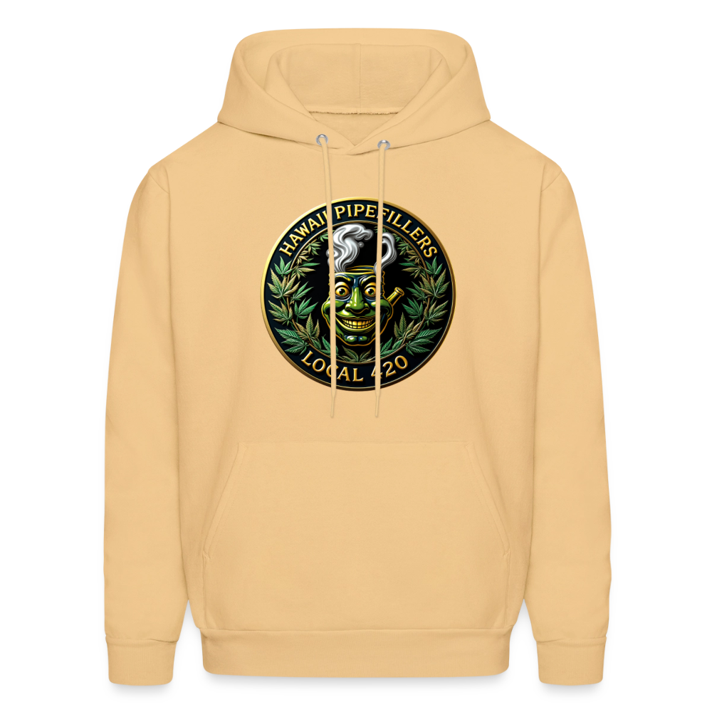 HAWAII PIPEFILLERS LOCAL 420 Men's Hoodie - light gold 