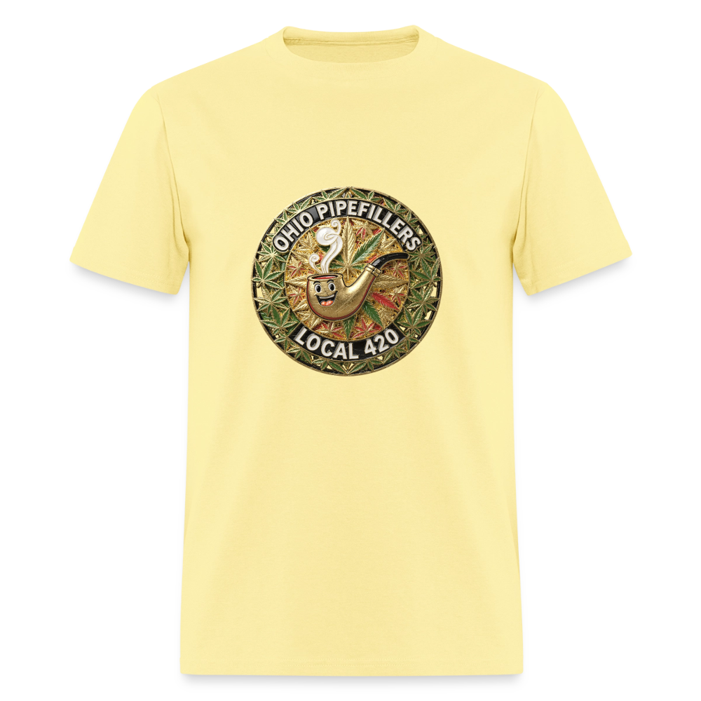 OHIO PIPEFILLERS LOCAL 420  F/B DESIGNS Men's T-Shirt - cornsilk
