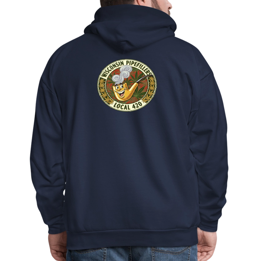 WISCONSIN PIPEFILLERS LOCL 420 F/B DESIGN Men's Hoodie - navy