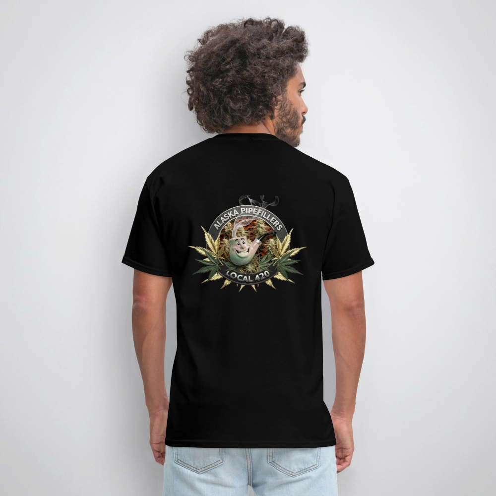 ALASKA PIPEFILLERS LOCAL 420 F/B DESIGN Men's T-Shirt - black