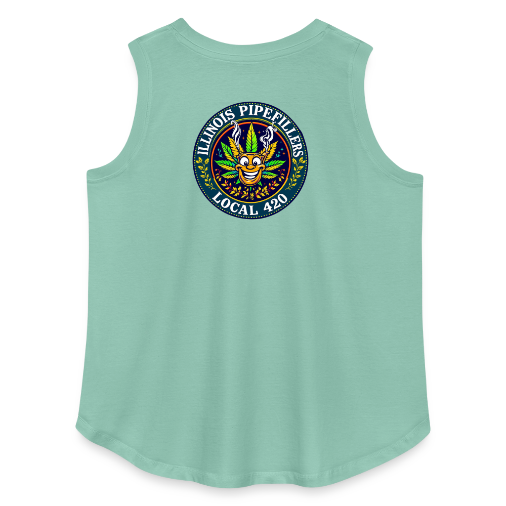 ILLINOIS PIPEFILLERS LOCAL 420 F/B DESIGN Women's Curvy Relaxed Tank Top - saltwater