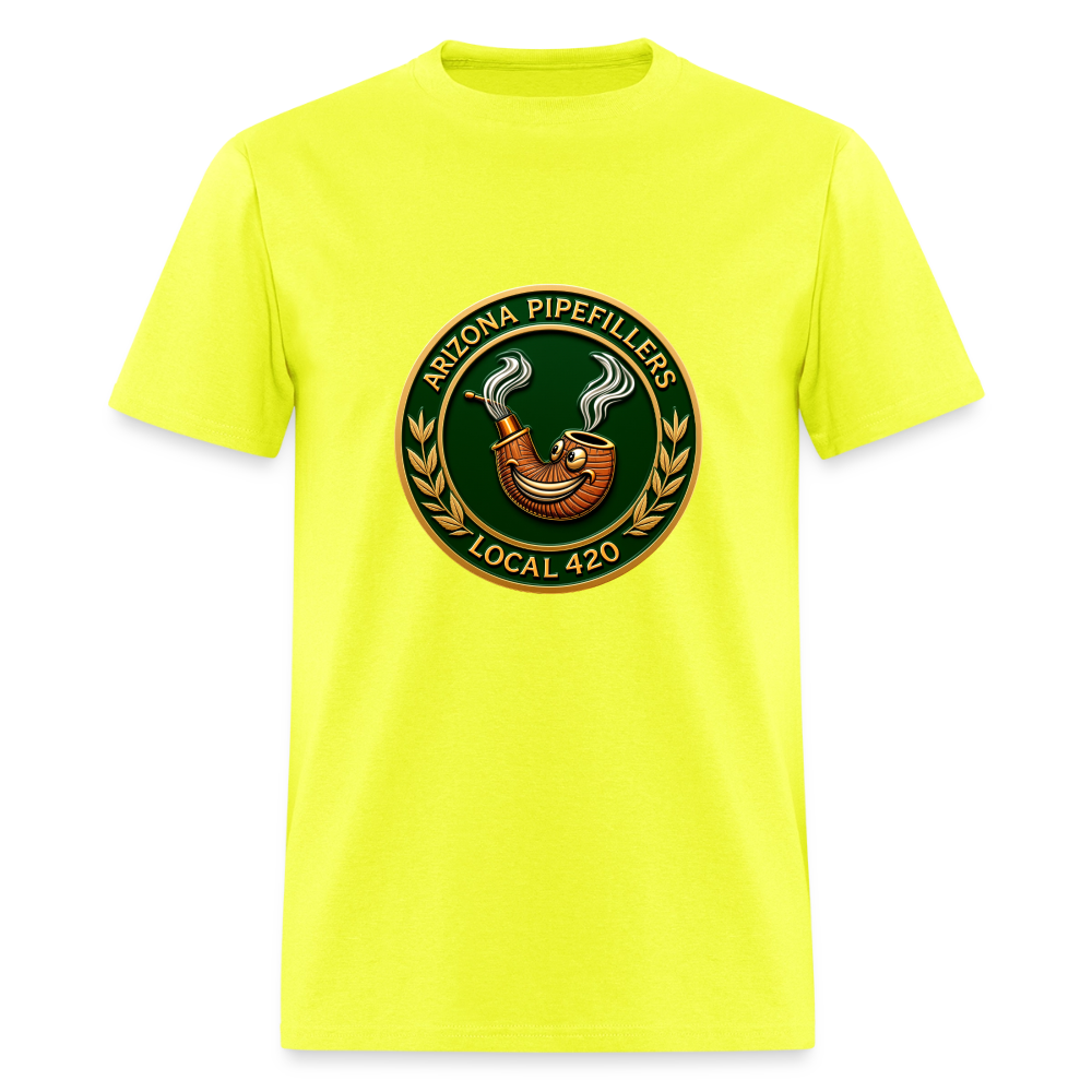 ARIZONIA PIPEFILLERS LOCAL 420 Men's T-Shirt - safety green