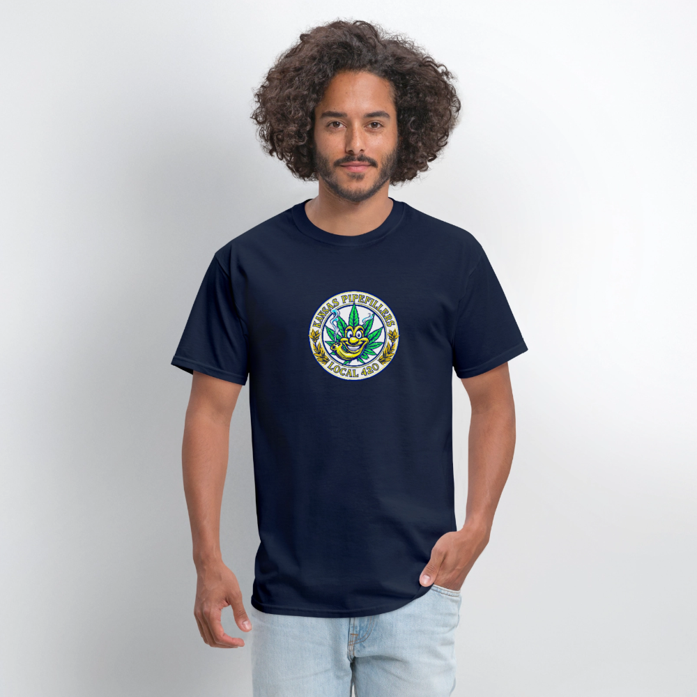 KANSAS PIPEFILLERS LOCAL 420 Men's T-Shirt - navy