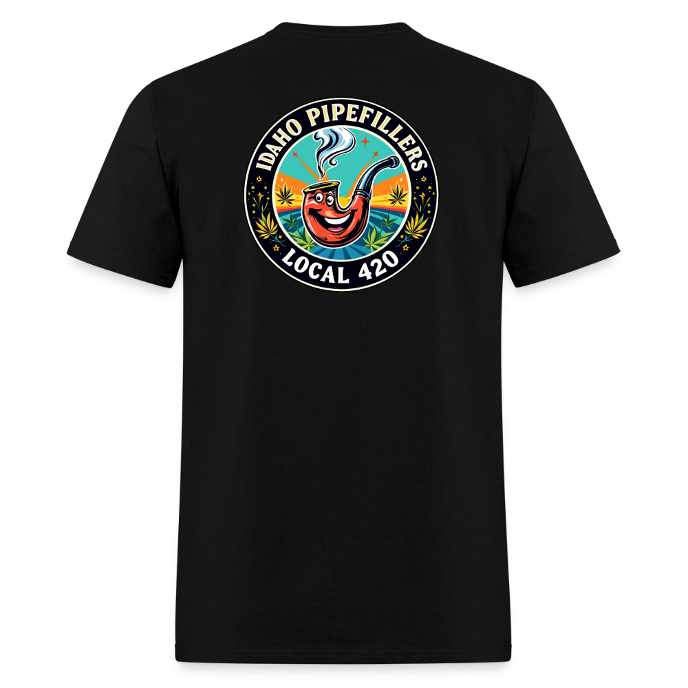 IDAHO PIPEFILLERS LOCAL 420 F/B DESIGN Men's T-Shirt - black
