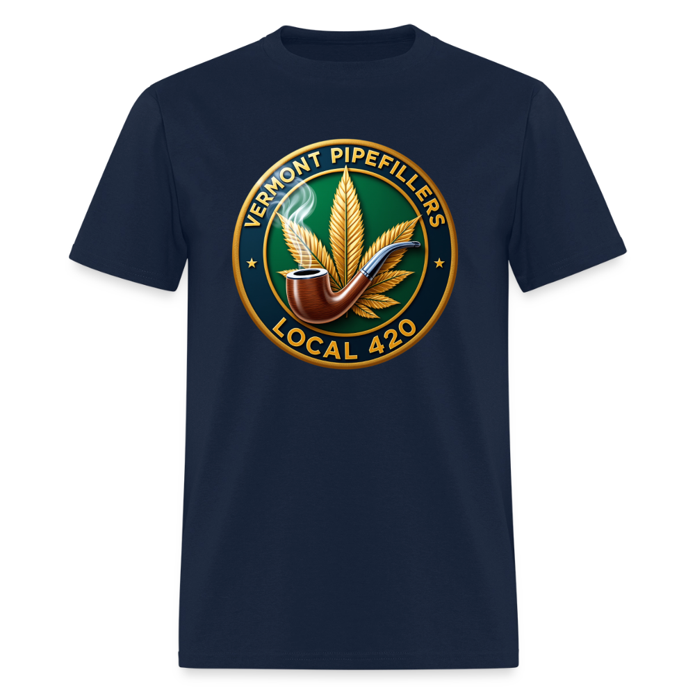 VERMONT PIPEFILLERS LOCAL 420 Men's T-Shirt - navy