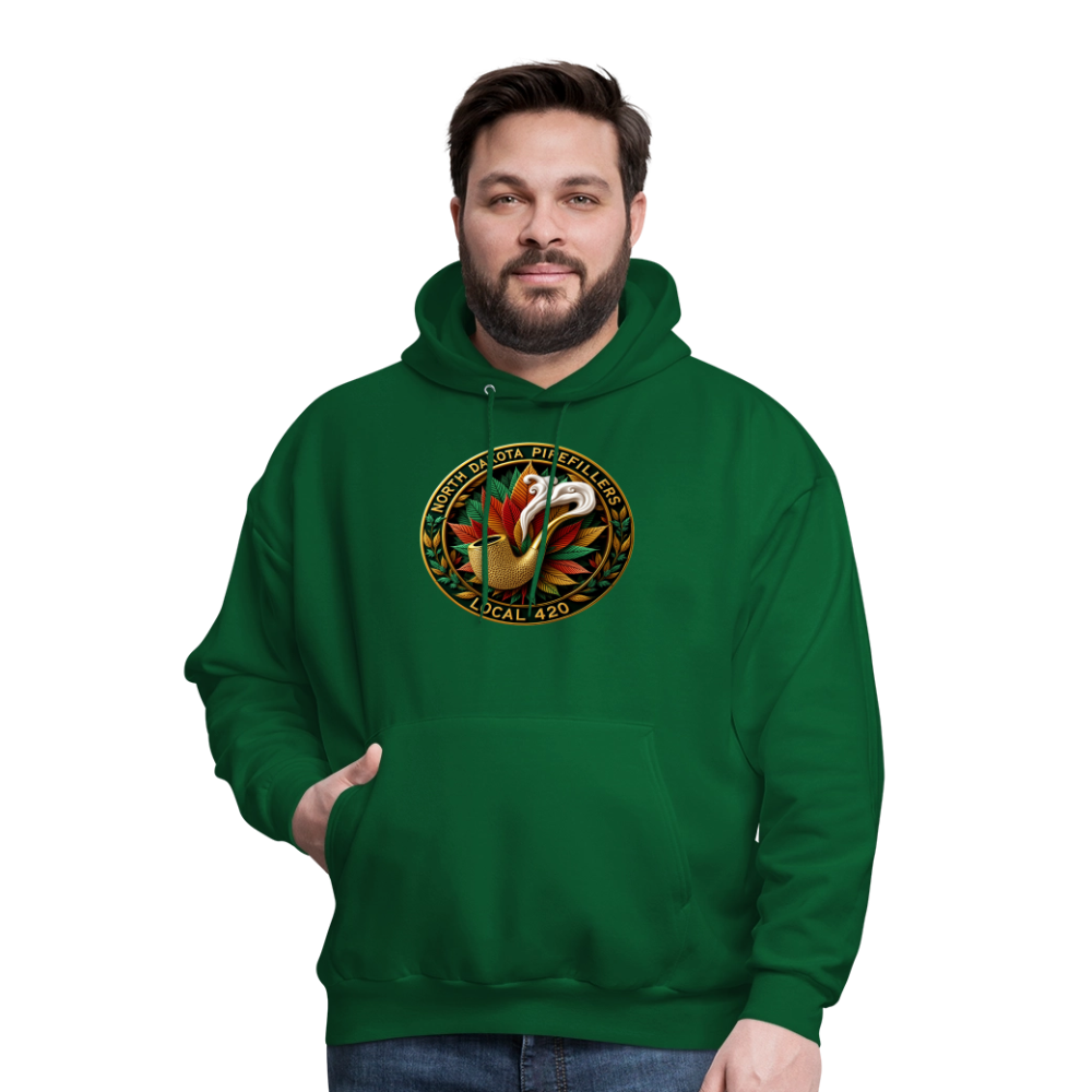 NORTH DAKOTA PIPEFILLERS LOCAL 420 Men's Hoodie - forest green