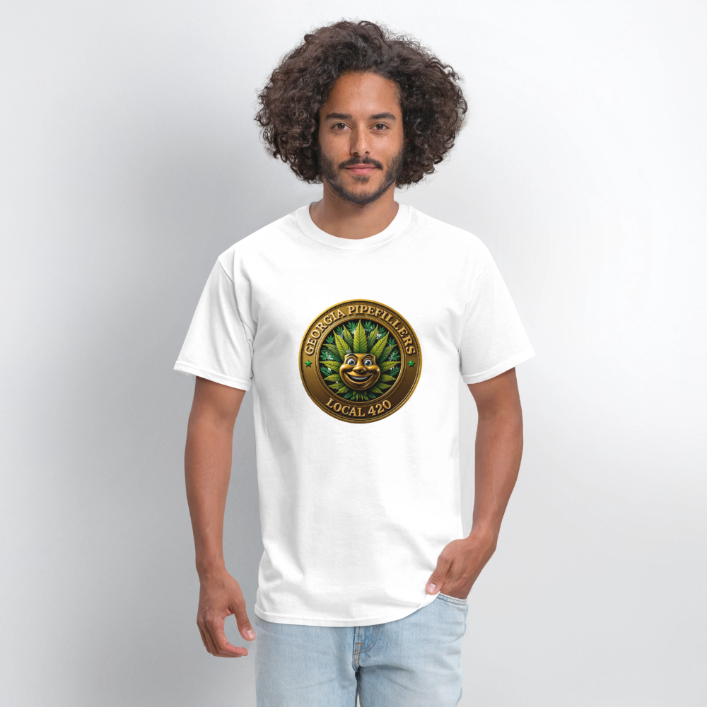 GEORGIA PIPEFILLERS LOCAL 420 Men's T-Shirt - white