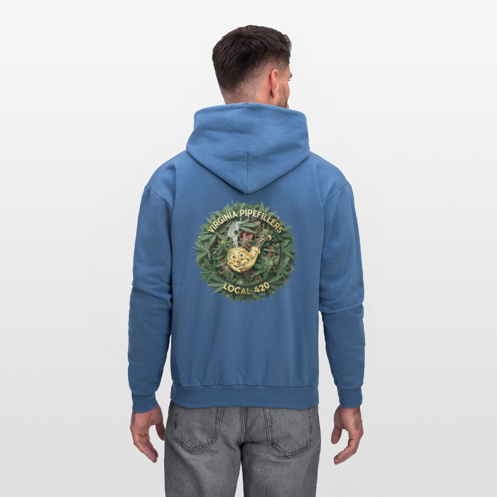VIRGINIA PIPEFILLERS LOCAL 420 F/B DESIGN Men's  Hoodie - denim blue