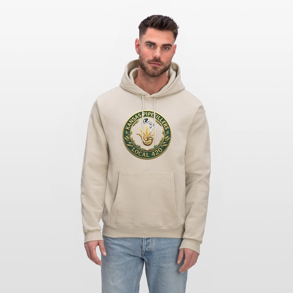 KANSAS PIPEFILLERS LOCAL 420 F/B DESIGNS Men's Hoodie - Sand