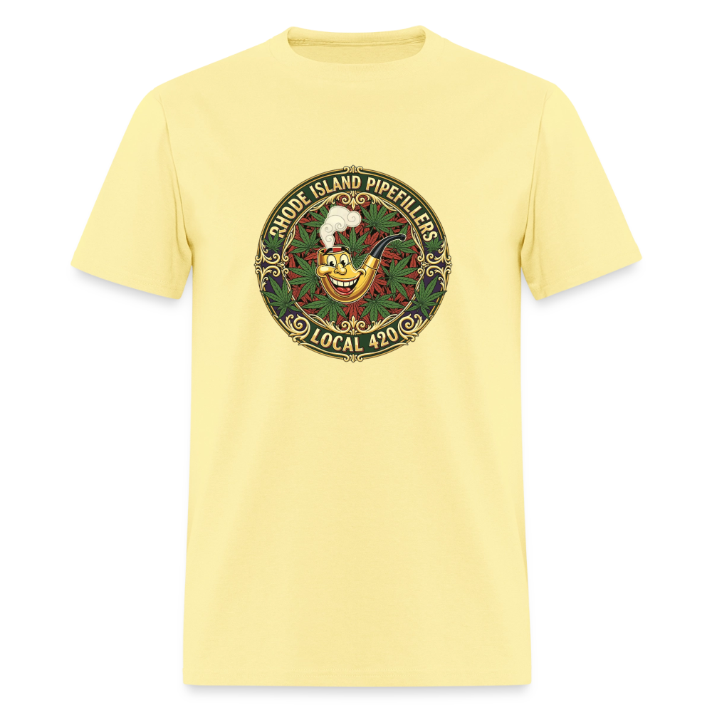 TEXAS PIPEFILLERS LOCAL 420 Men's T-Shirt - cornsilk