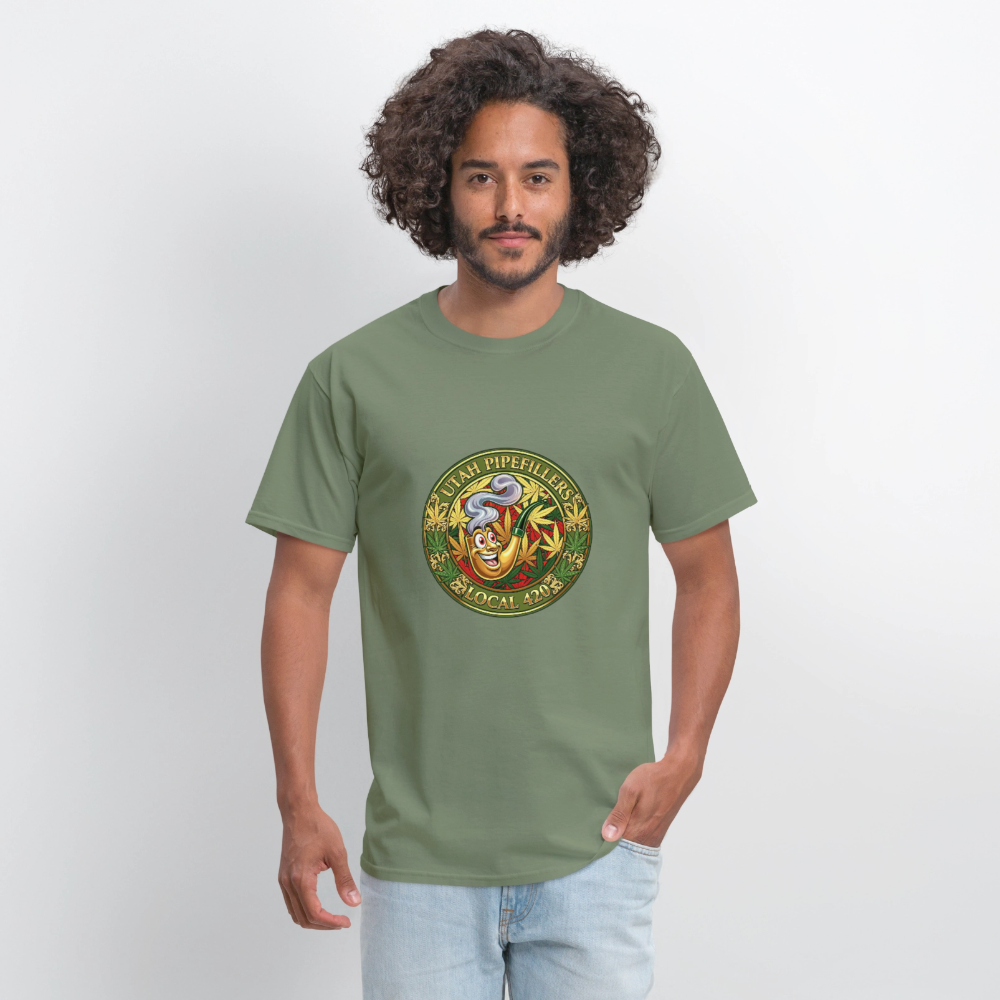 UTAH PIPEFILLERS LOCAL 420 F/B DESIGN Men's T-Shirt - military green