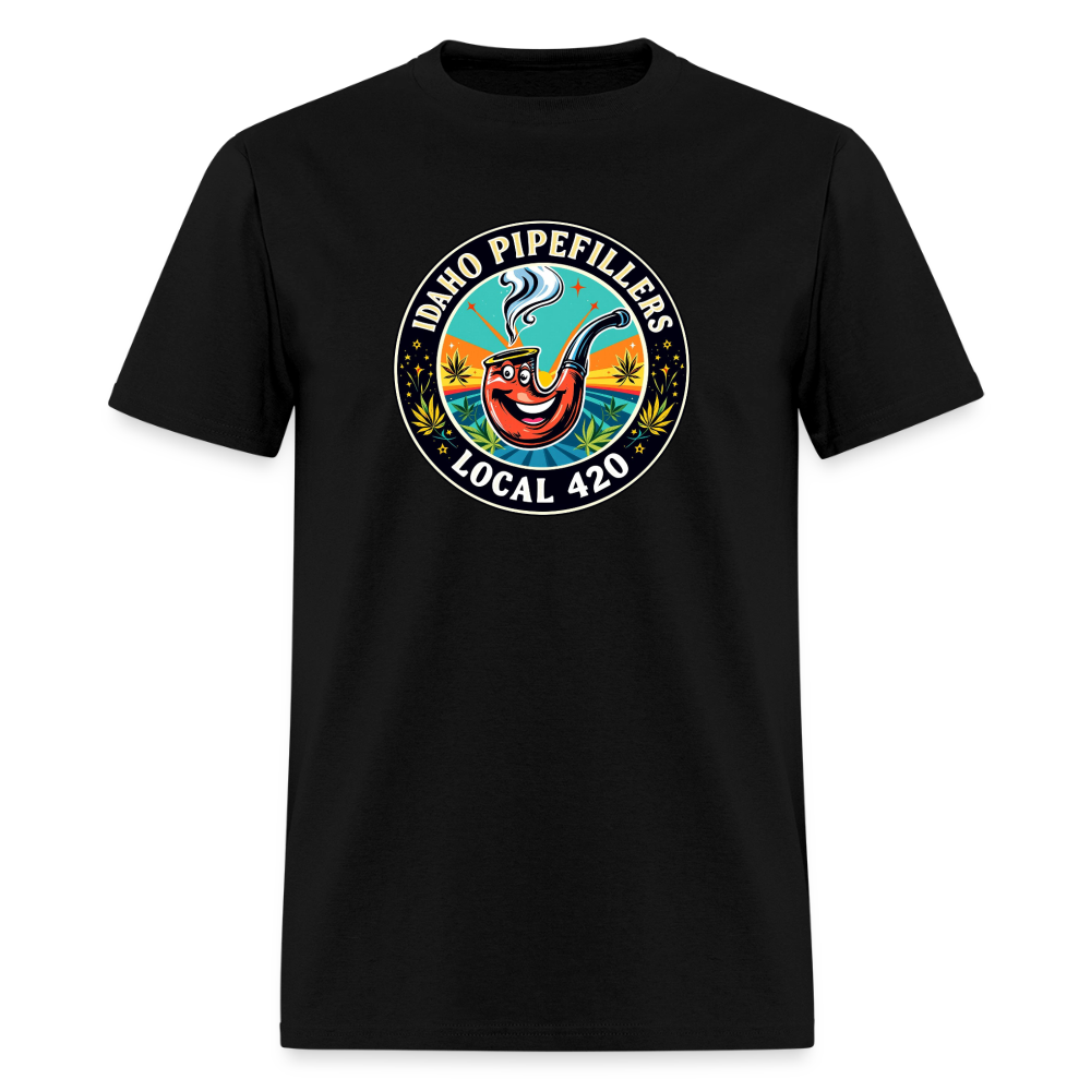 IDAHO PIPEFILLERS LOCAL 420 F/B DESIGN Men's T-Shirt - black