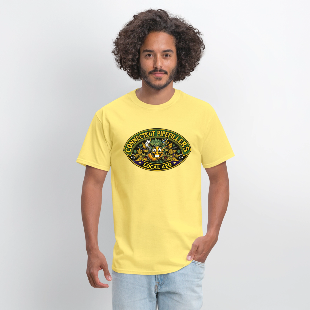 CONNECTICUT PIPEFILLERD LOCAL 420Men's T-Shirt - cornsilk