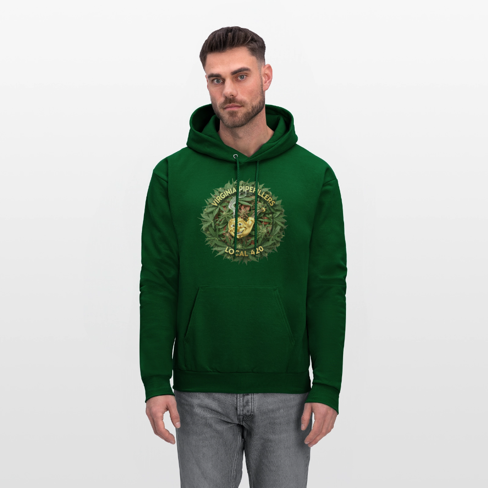 VIRGINIA PIPEFILLERS LOCAL 420 F/B DESIGN Men's  Hoodie - forest green