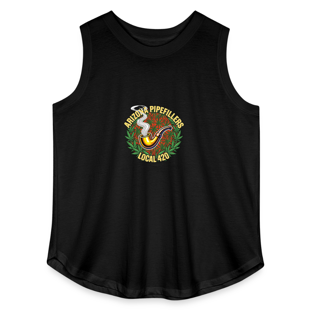 ARIZONA PIPEFILLERS LOCAL 420 F/B DESIGN Women's Curvy Relaxed Tank Top - black