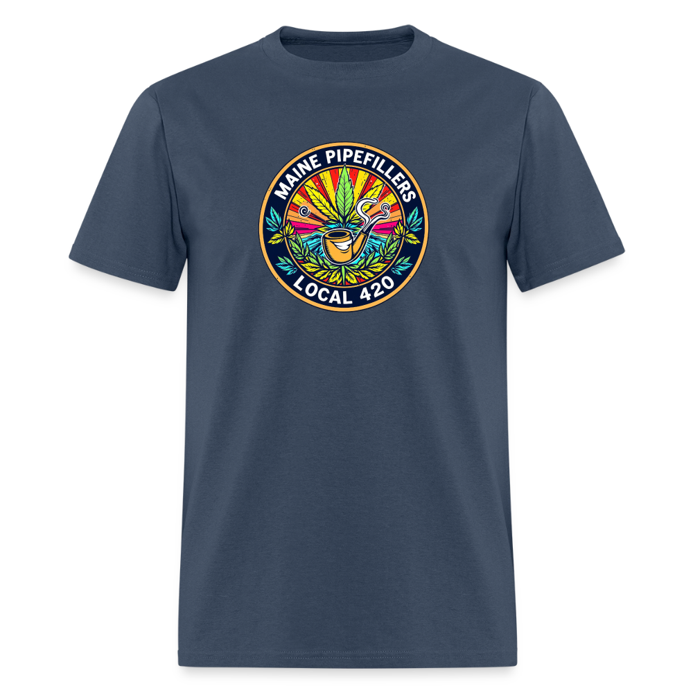 MAINE PIPEFILLERS LOCAL 420 Men's T-Shirt -  blue dusk