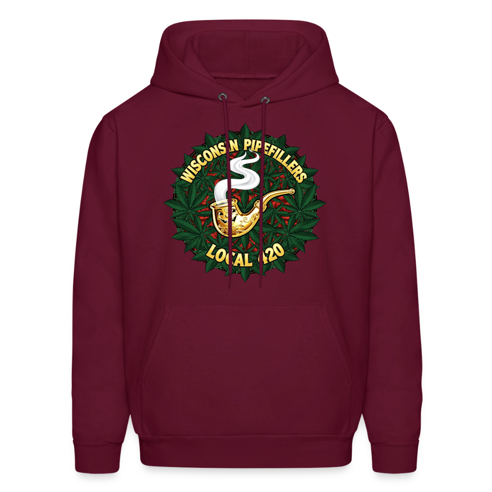WISCONSIN PIPEFILLERS LOCAL 420 Men's Hoodie - burgundy