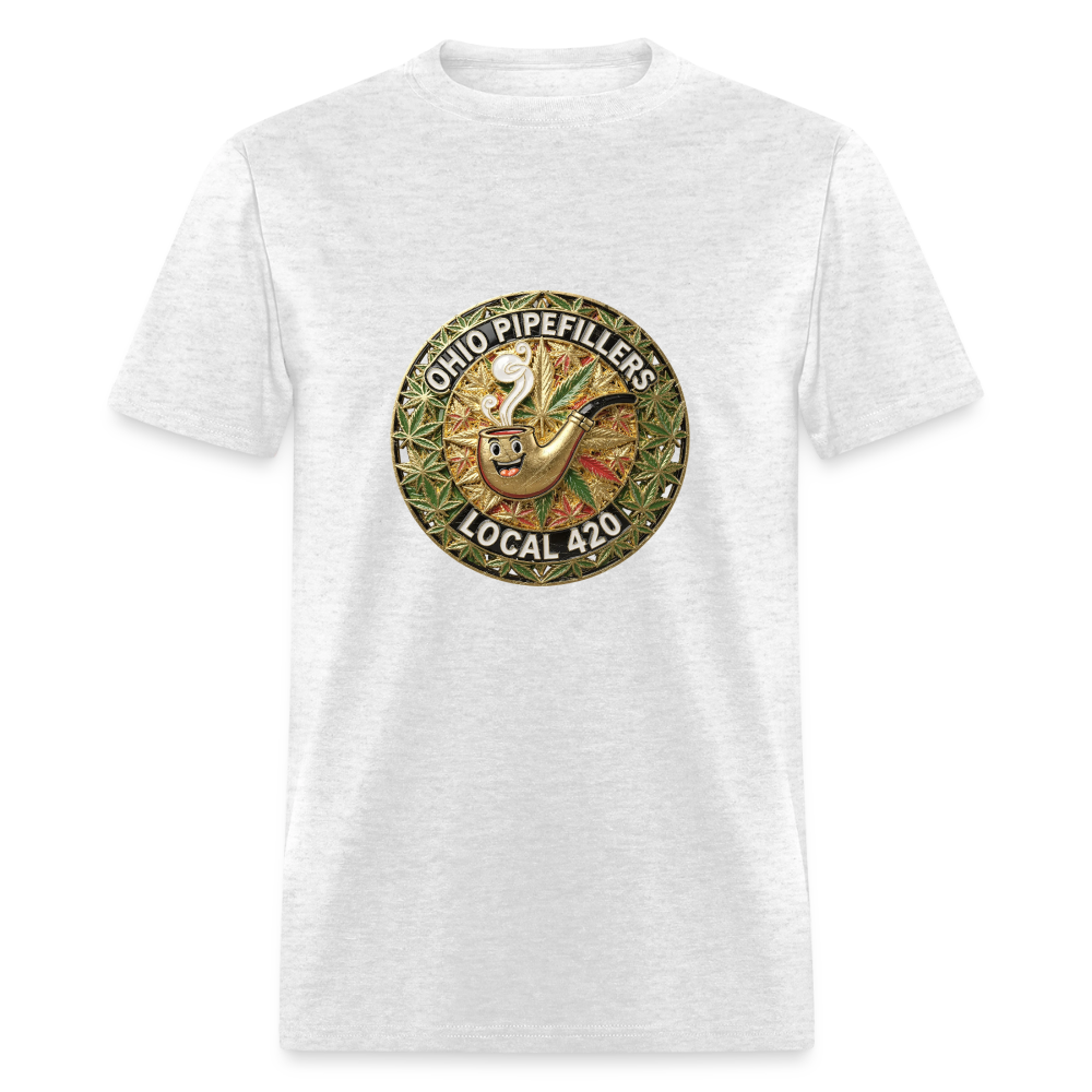 OHIO PIPEFILLERS LOCAL 420  Men's T-Shirt - light heather gray