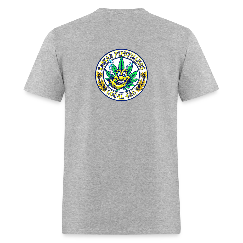 KANSAS PIPEFILLERS LOCAL 420 F/B DESIGNS Men's T-Shirt - heather gray