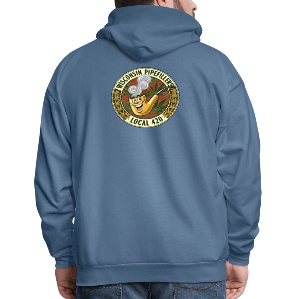 WISCONSIN PIPEFILLERS LOCL 420 F/B DESIGN Men's Hoodie - denim blue