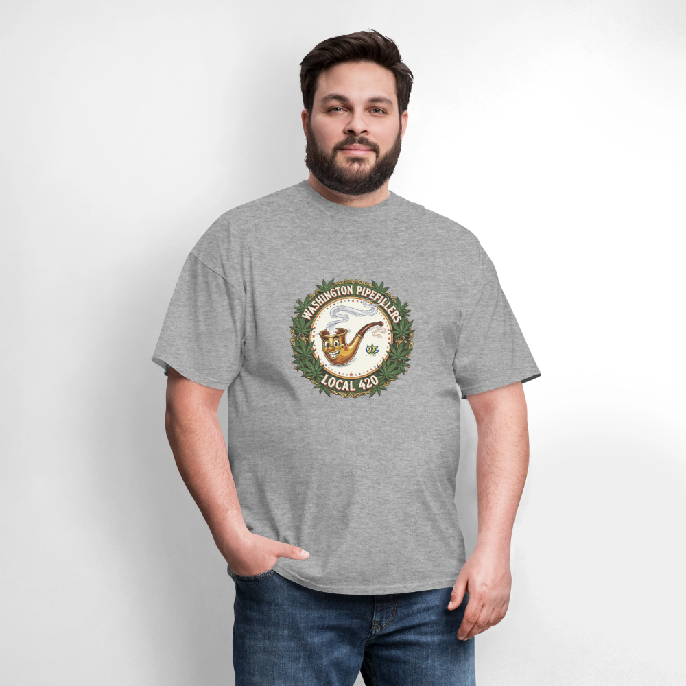 WASHINGTON PIPEFILLERS LOCAL 420 Men's T-Shirt - heather gray