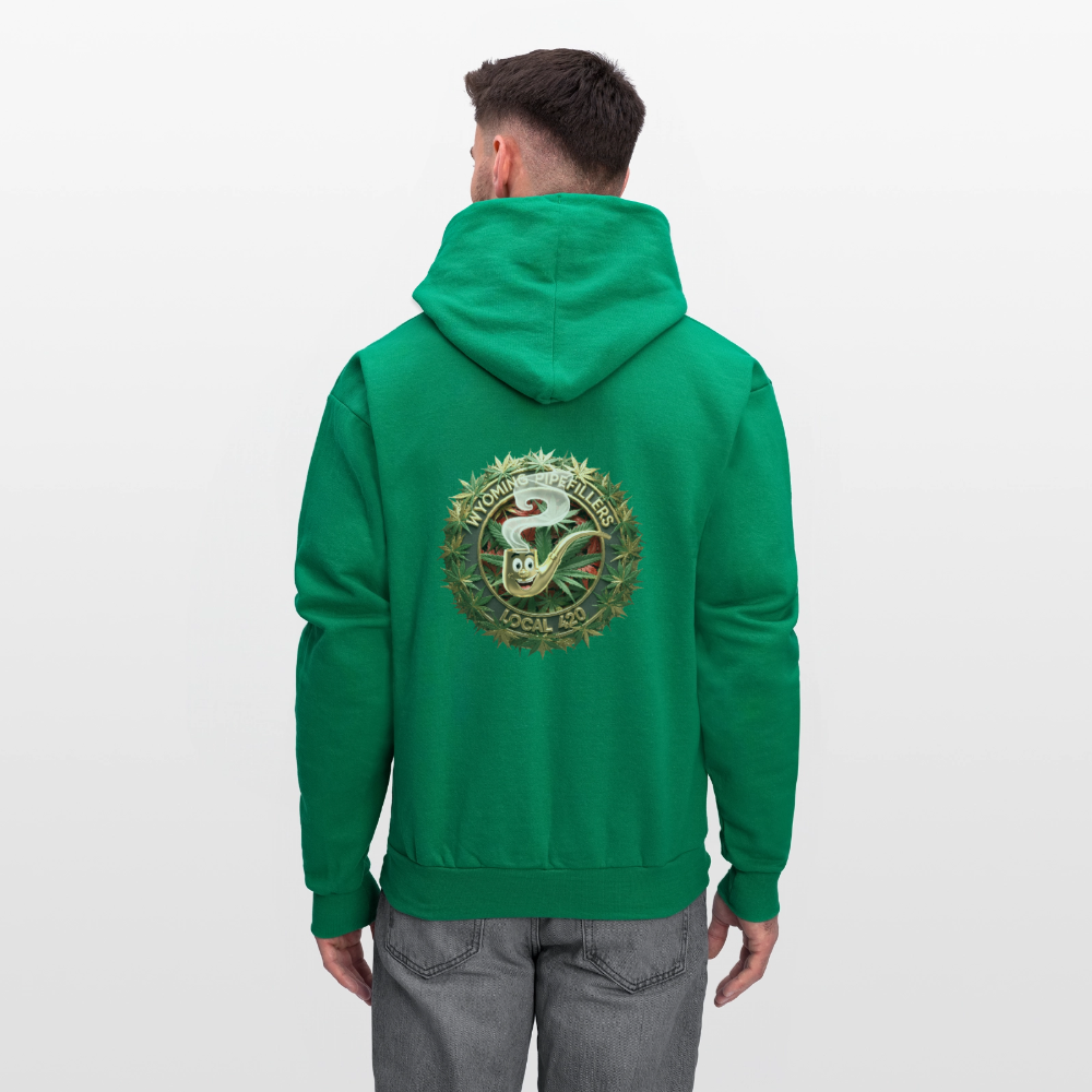 WYOMING PIPEFILLERS LOCAL 420 F/B DESIGN Men's Hoodie - kelly green
