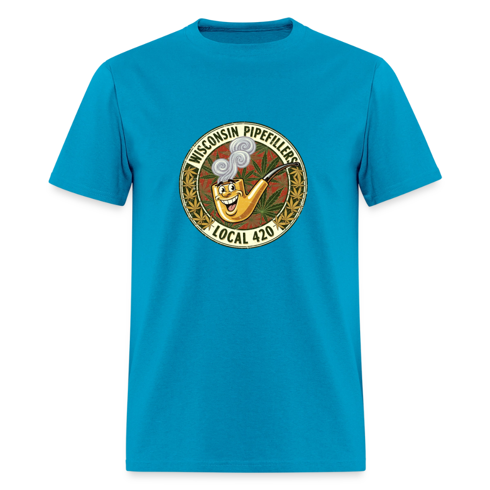 WISCONSIN PIPEFILLERS LOCL 420 Men's T-Shirt - turquoise