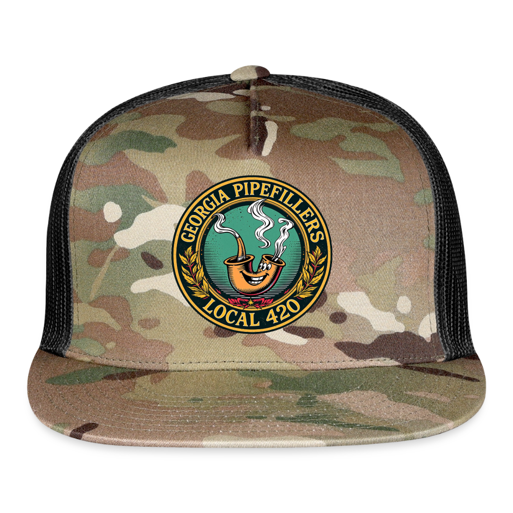 GEORGIA PIPEFILLERS LOCAL 420 CAMO Trucker Hat - MultiCam\black