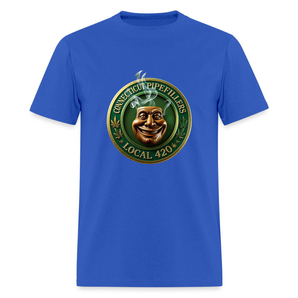CONNECTICUT PIPEFILLERS LOCAL 420 DESIGN Men's T-Shirt - royal blue