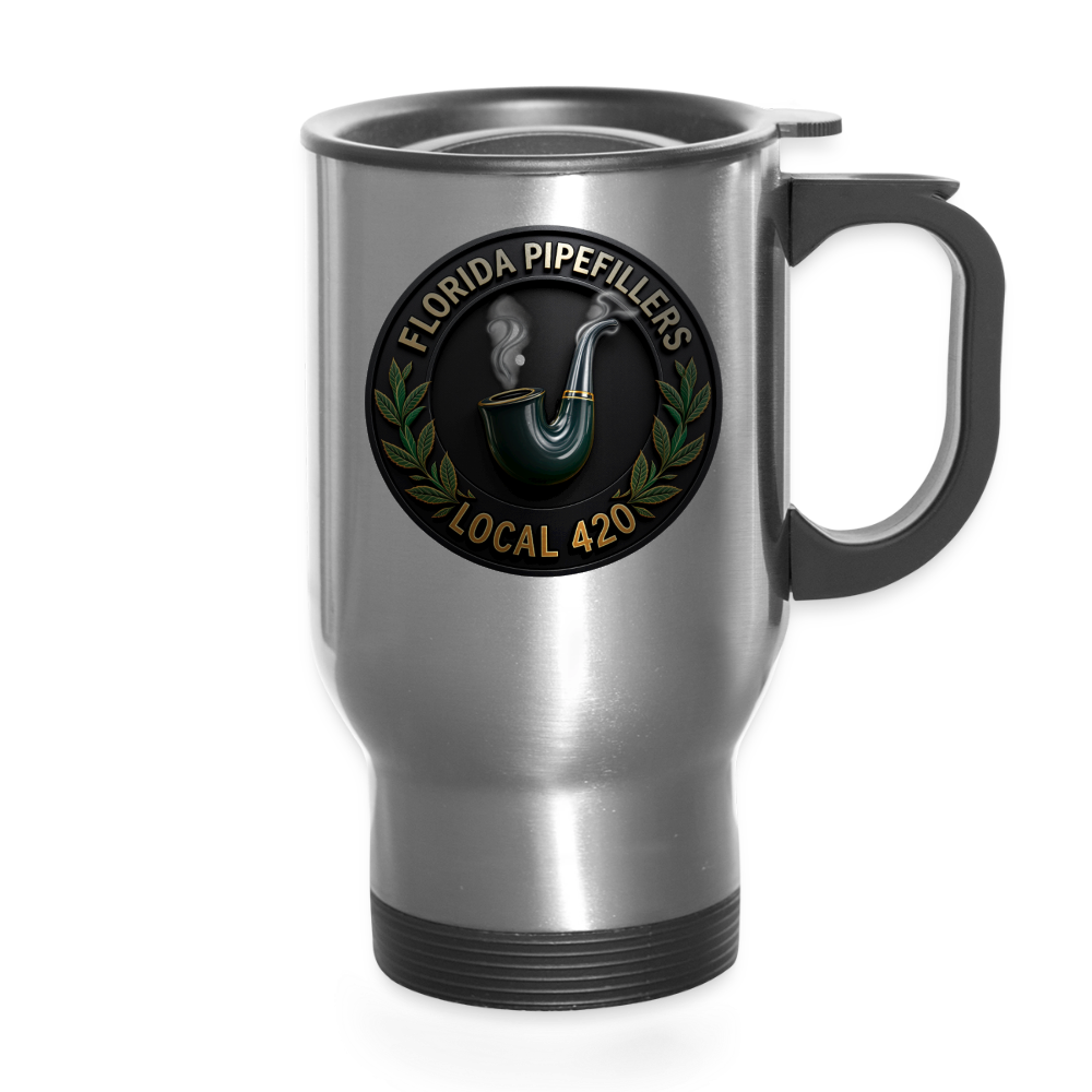 FLORIDA PIPEFILLERS LOCAL 420 14oz Stainless Steel Travel Mug - silver