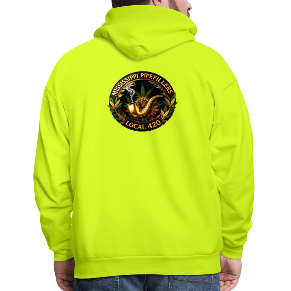 MISSISSIPPI PIPEFILLERS LOCAL 420 Men's Hoodie - safety green