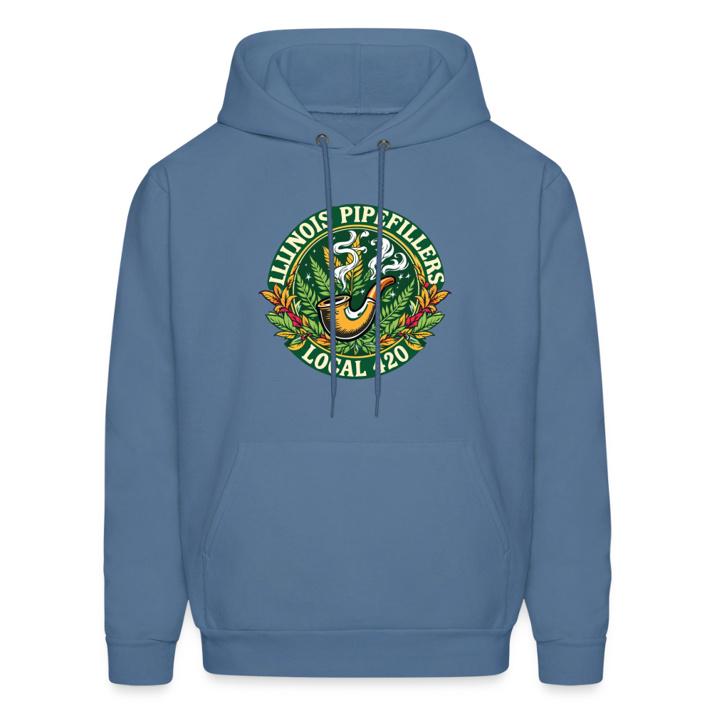 ILLINOIS PIPEFILLERS LOCAL 420 F/B DESIGN Men's Hoodie - denim blue