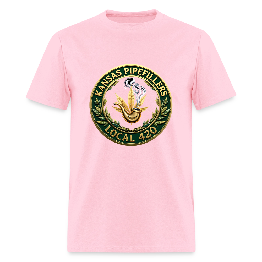KANSAS PIPEFILLERS LOCAL 420 F/B DESIGNS Men's T-Shirt - pink