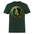 LOS ANGELES PIPEFILLERS LOCAL 420 F/B DESIGNS Men's T-Shirt - forest green