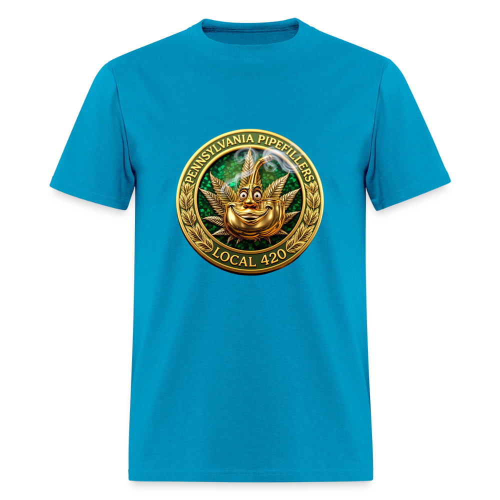 PENNSYLVANIA  PIPEFILLERS LOCAL 420 Men's T-Shirt - turquoise