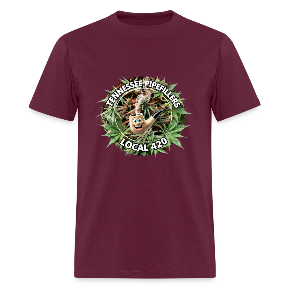 TENNESSEE PIPEFILLERS LOCAL 420 Men's T-Shirt - burgundy