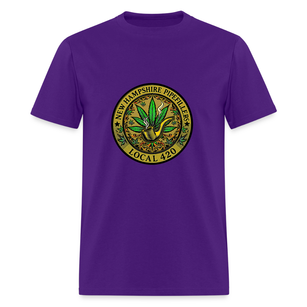 NEW HAMSHIRE PIPEFILLERS LOCAL 420 Men's T-Shirt - purple
