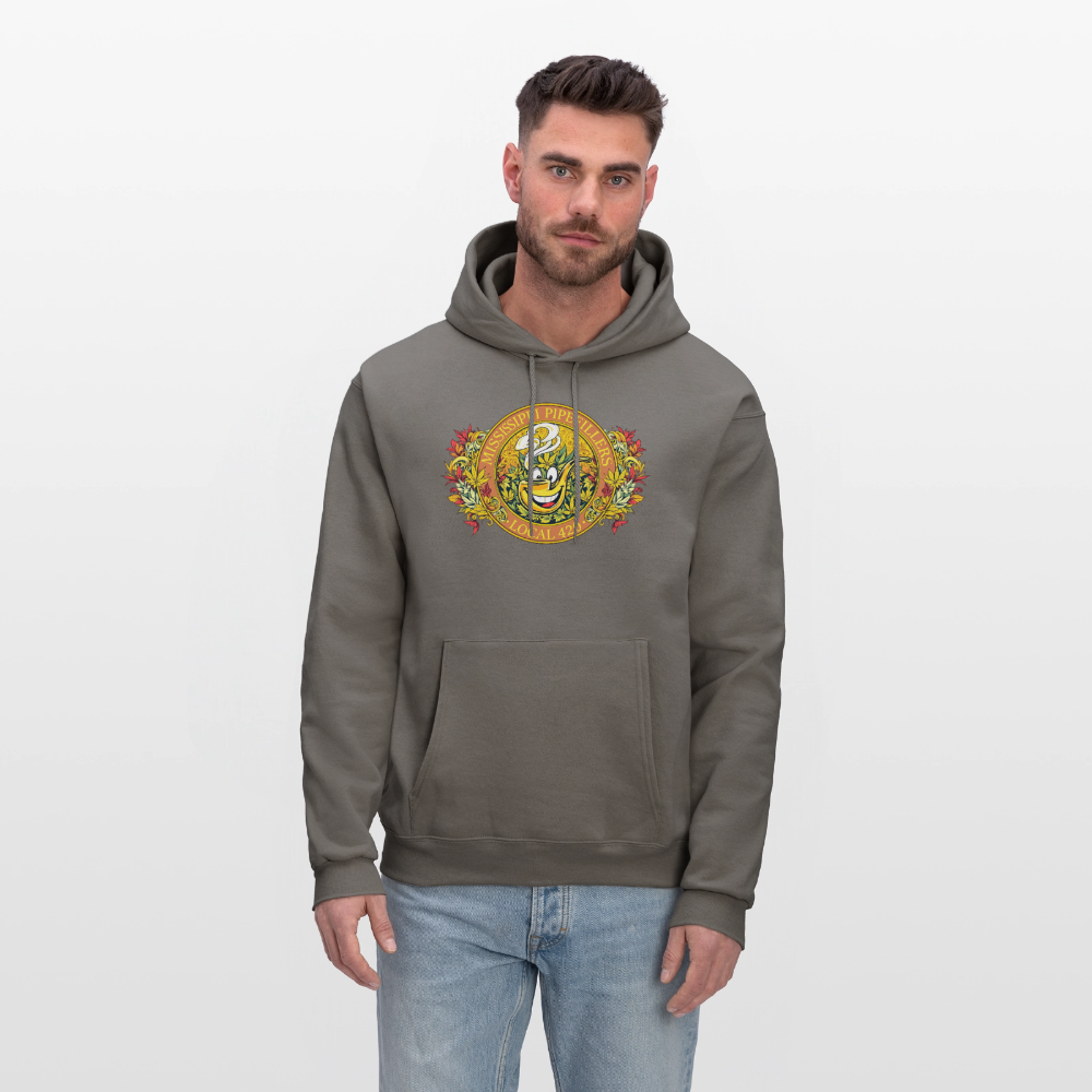 MISSISSIPPI PIPEFILLERS LOCAL 420 F/B DESIGNS Men's Hoodie - asphalt gray