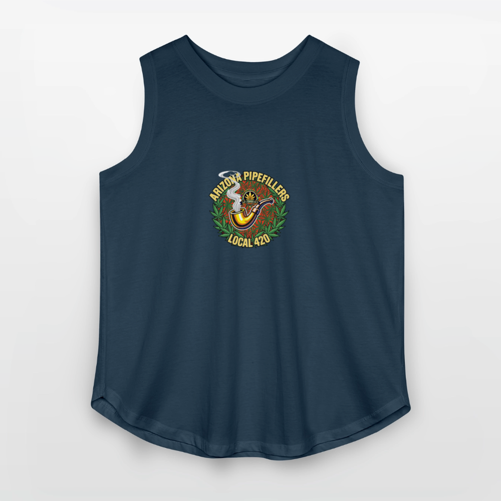 ARIZONA PIPEFILLERS LOCAL 420 Women's Curvy Relaxed Tank Top - denim