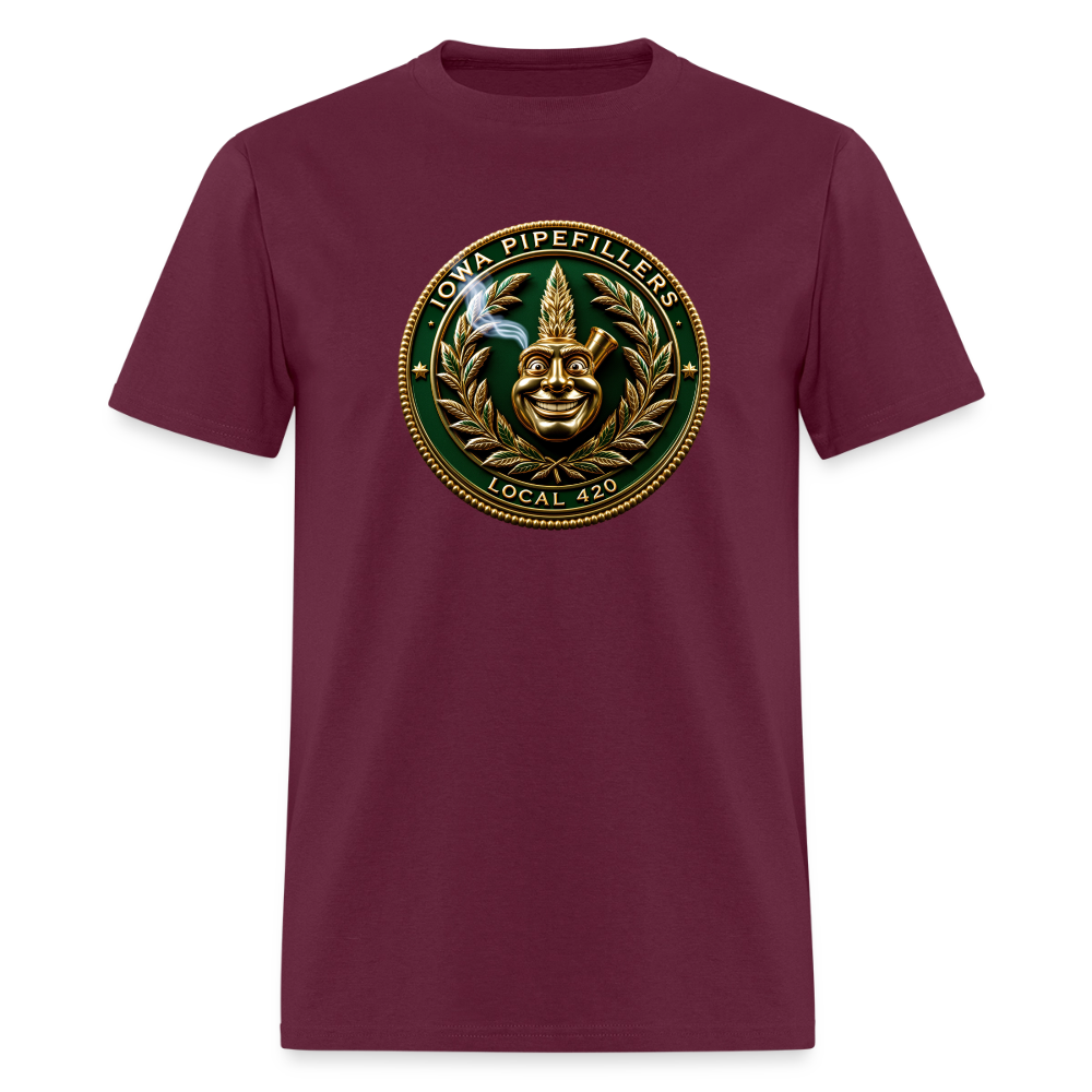 IOWA PIPEFILLERS LOCAL 420 Trucker Hat Men's T-Shirt - burgundy