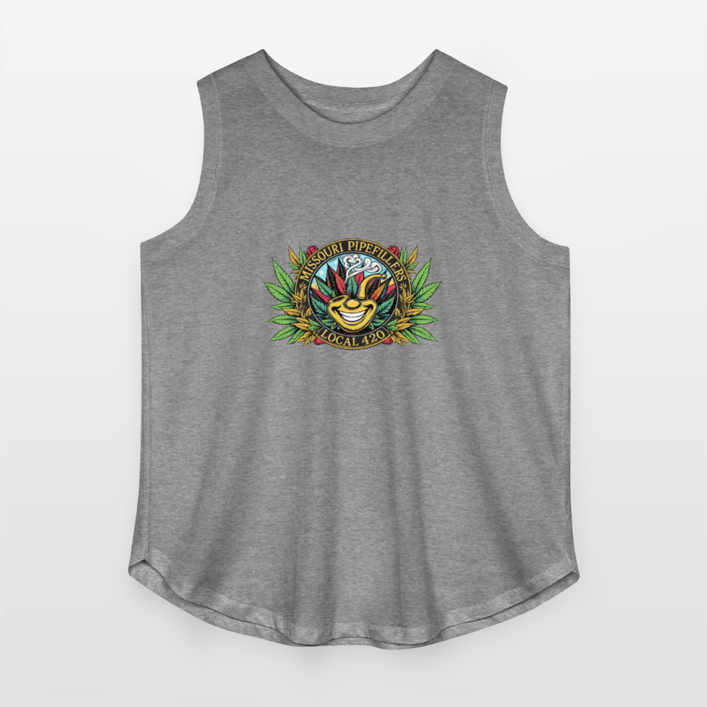 MISSOURI PIPEFILLERS LOCAL 420 Women's Curvy Relaxed Tank Top - granite heather 