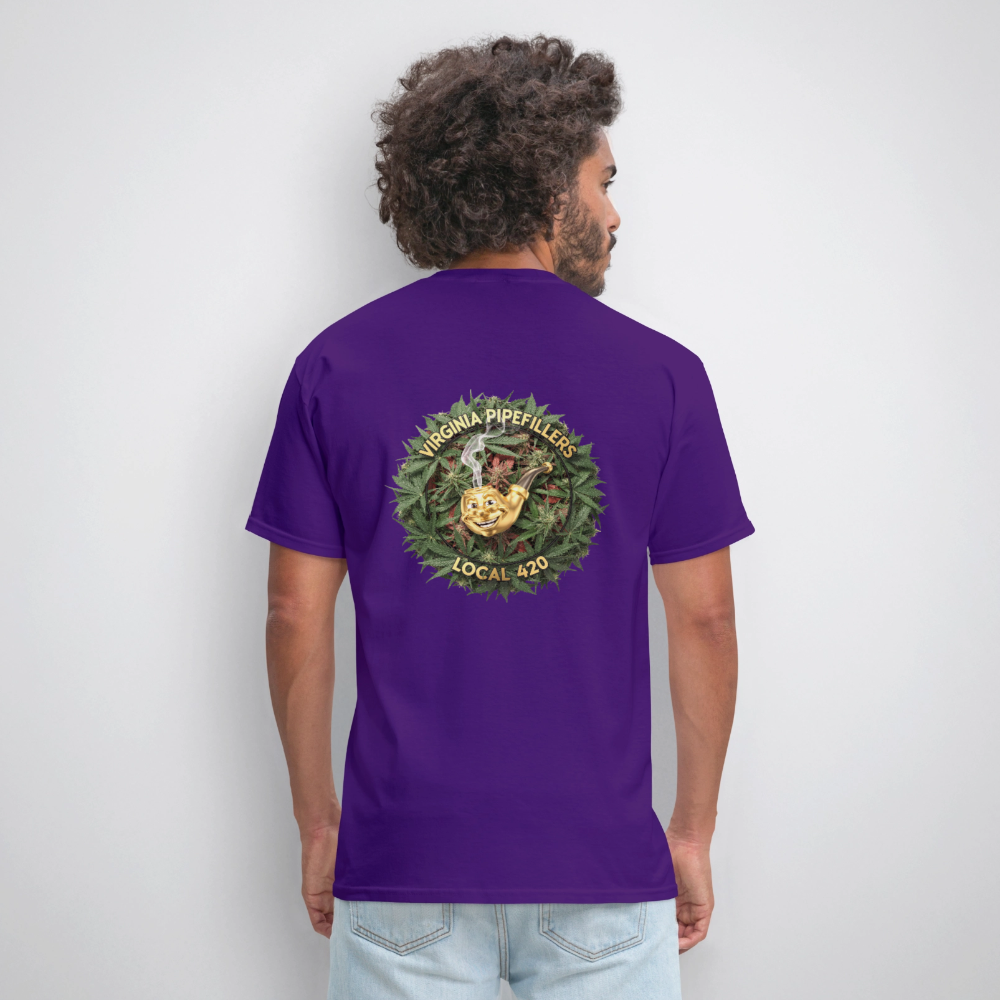VIRGINIA PIPEFILLERS LOCAL 420 F/B DESIGN Men's T-Shirt - purple
