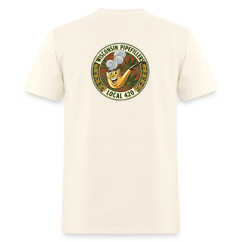 WISCONSIN PIPEFILLERS LOCL 420 F/B DESIGN Men's T-Shirt - sweet cream heather