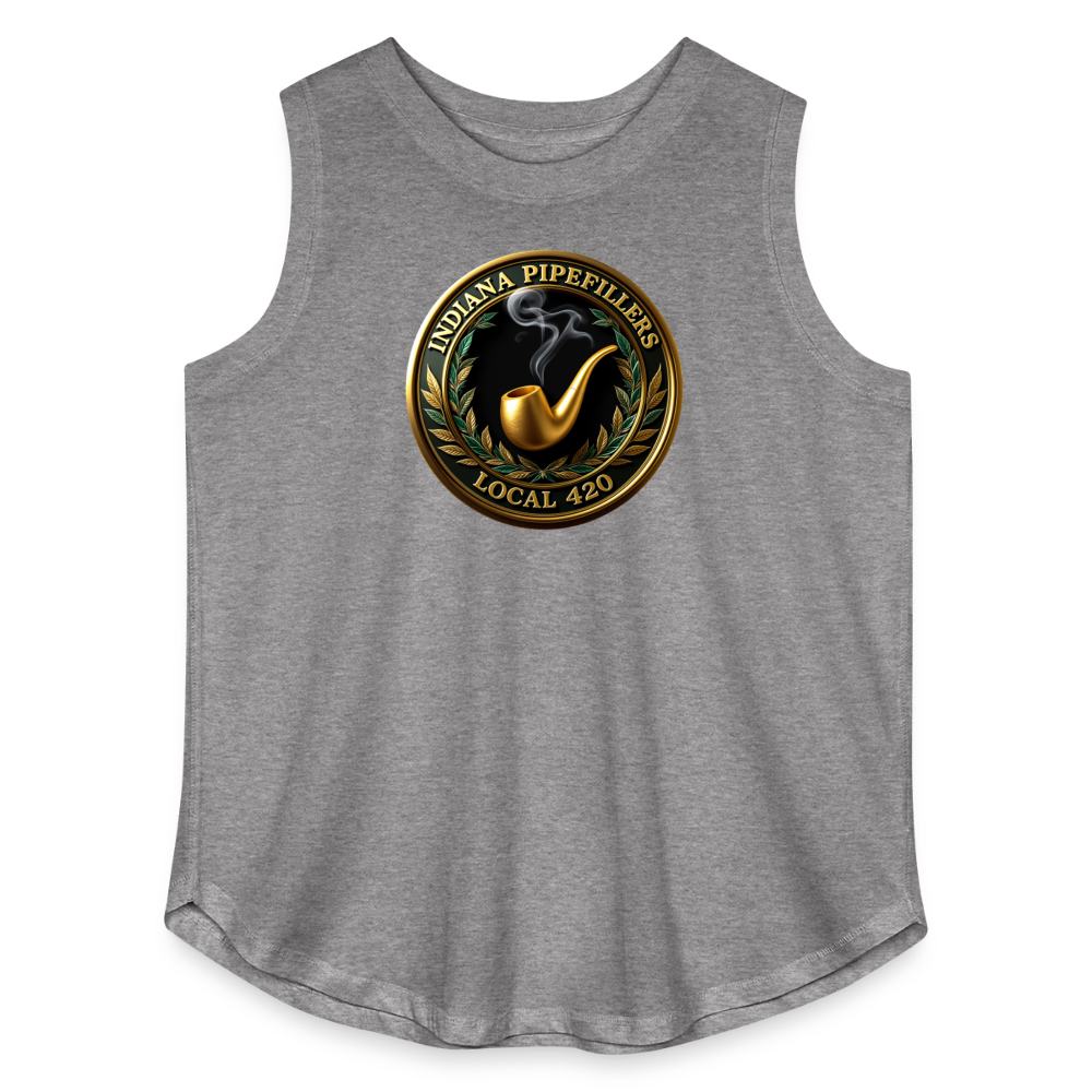 INDIANA PIPEFILLERS LOCAL 420 F/B DESIGN Women's Curvy Relaxed Tank Top - granite heather 