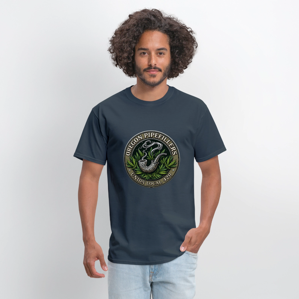 OREGON PIPEFILLERS UNION LOCAL 420 Men's T-Shirt -  blue dusk