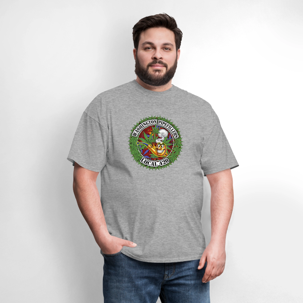 WASHINGTON PIPEFILLERS LOCAL 420 F/B DESIGN Men's T-Shirt - heather gray