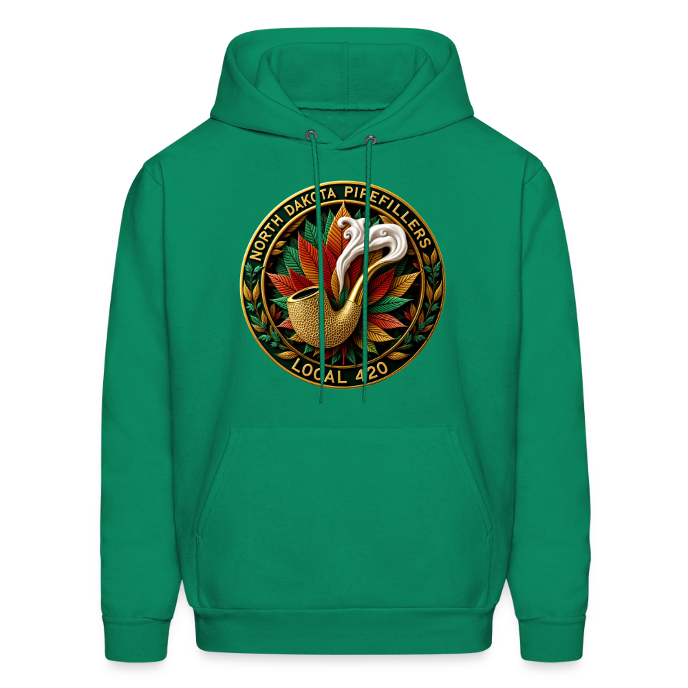 NORTH DAKOTA PIPEFILLERS LOCAL 420 F/B DESIGNS Men's Hoodie - kelly green