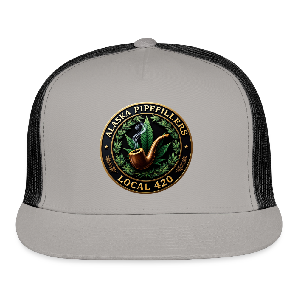 ALASKA PIPEFILLERS LOCAL 420 Trucker Hat - gray/black