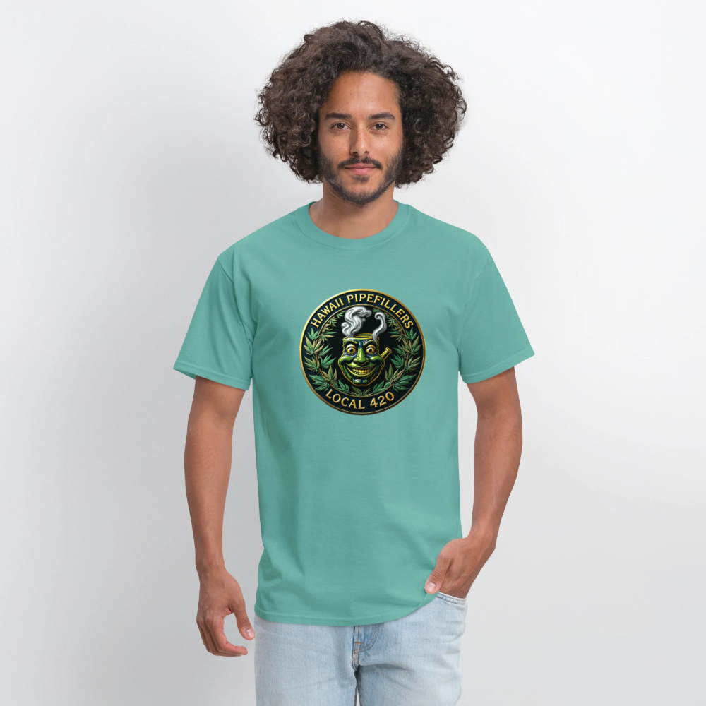 HAWAII PIPEFILLERS LOCAL 420 F/B DESIGN  Men's T-Shirt - aquatic